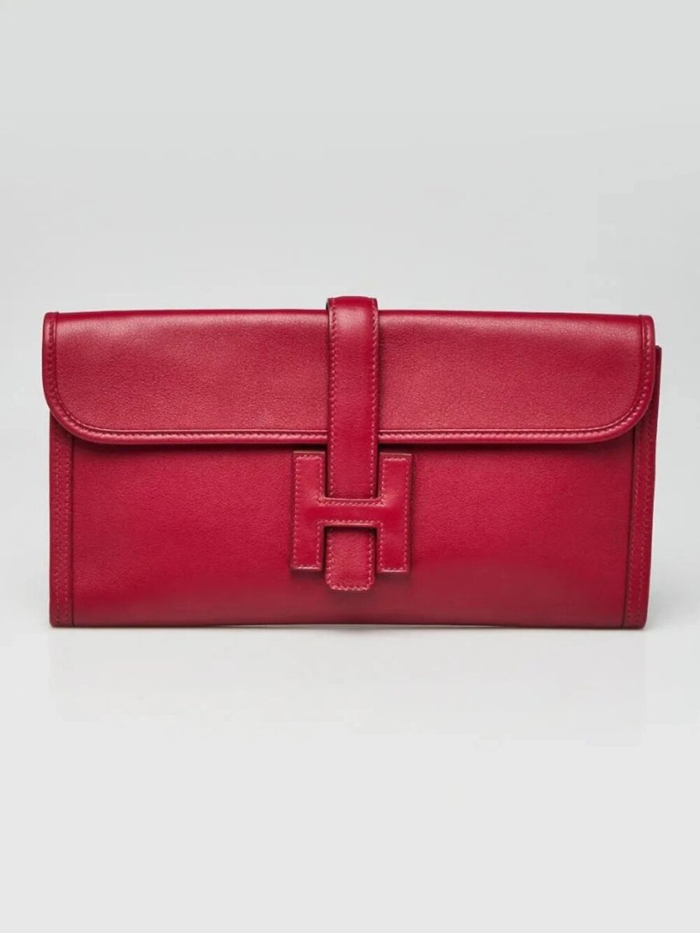 Hermes Rubis Swift Leather Jige Elan Clutch Bag